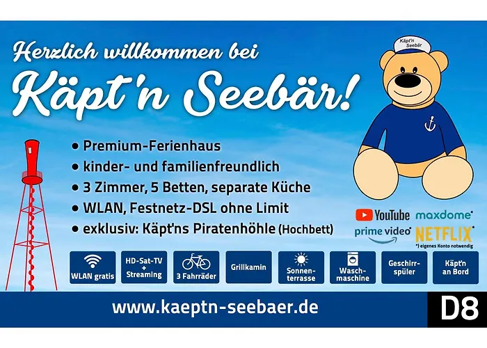 Urlaub Beim Kaeptn! Freistehendes Premium Nordsee-ferienhaus Mit Fahrraedern, Stellplatz Und Garten, 150m Zur Nordsee Prázdninový dům